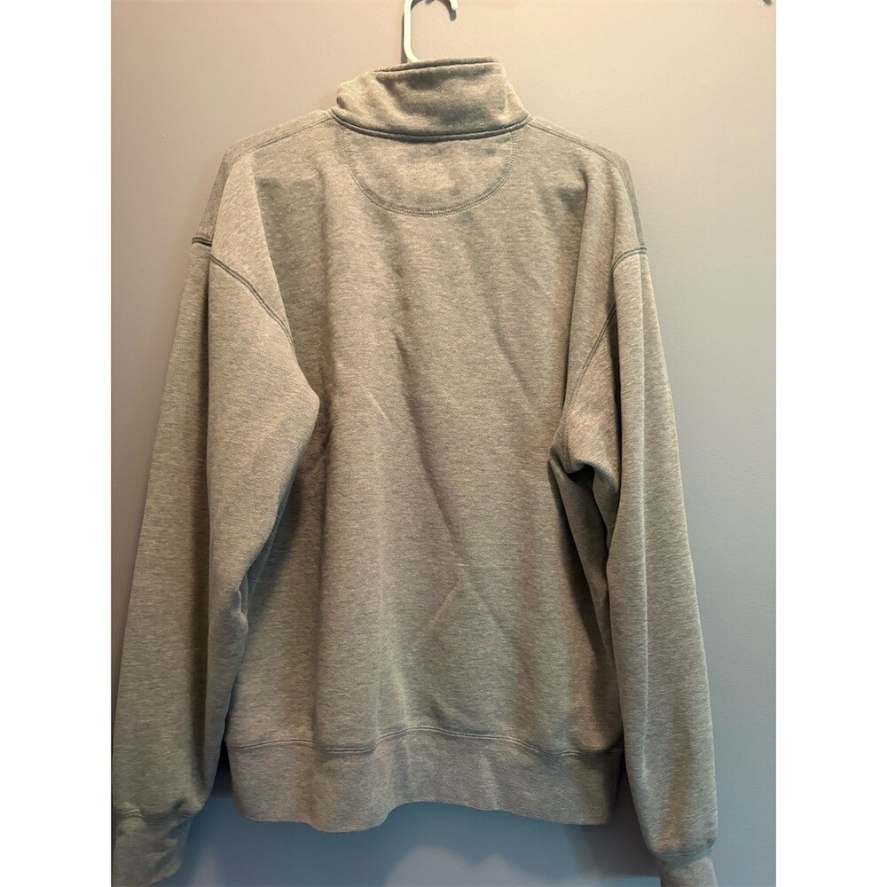 JanSport William & Mary 1/4 Zip Pullover Sweatshirt Gray Mens L Crest - Picture 4 of 7
